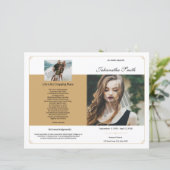 Printable Funeral Program Template (Staand voorkant)