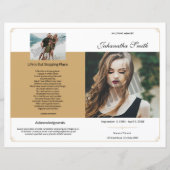 Printable Funeral Program Template (Voorkant)