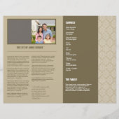 Printable Funeral Program Template Flyer (Achterkant)