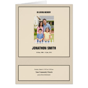 Printable Funeral Sjabloon