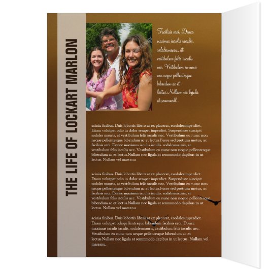 Printable Funeral Sjabloon (Binnen (Links))