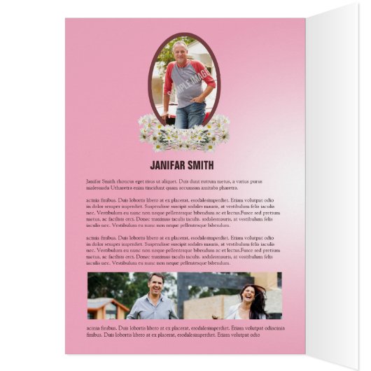 Printable Funeral Sjabloon Brochure (Binnen (Links))