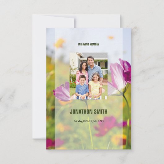 Printable Funeral Sjabloon Kaart (Voorkant)