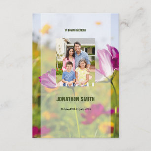 Printable Funeral Sjabloon Kaart