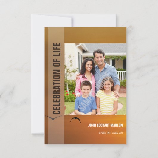 Printable Funeral Sjabloon Kaart (Voorkant)