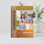 Printable Funeral Sjabloon Kaart (Staand voorkant)