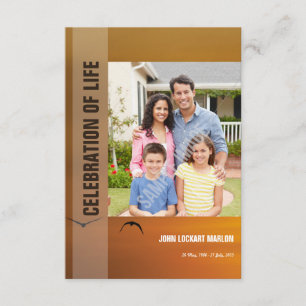 Printable Funeral Sjabloon Kaart