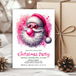 Printable Funny Santa Sunglasses Christmas Invite Kaart
