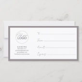 Printable Gift Kaart Sjabloon Gemakkelijk aan te p (Achterkant)