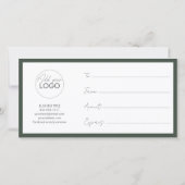 Printable Gift Kaart Sjabloon Gemakkelijk aan te p (Achterkant)