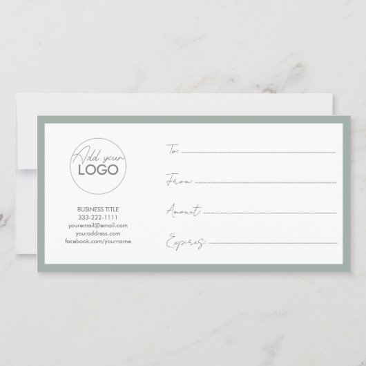 Printable Gift Kaart Sjabloon Gemakkelijk aan te p (Achterkant)