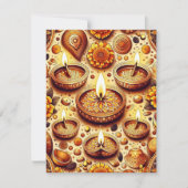 Printable Goud & Brons Diwali Scrapbook Papier Kaart (Voorkant)