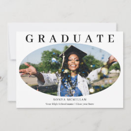 Printable Graduate Photo Modern Graduation Aankondiging
