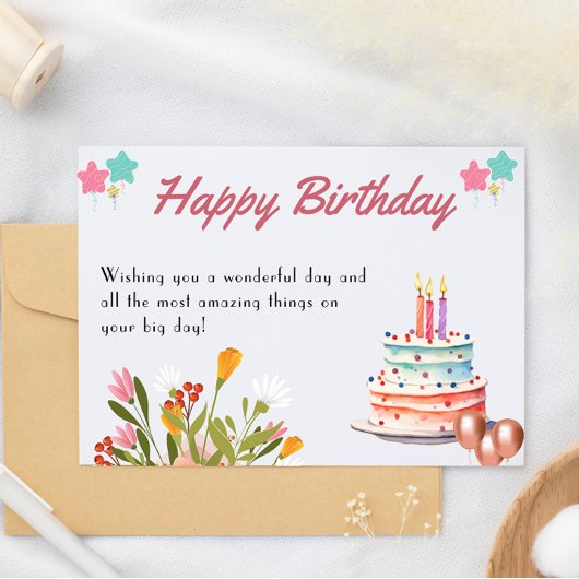 Printable Happy Birthday Kaart