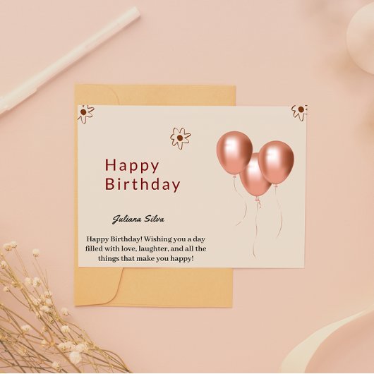 Printable Happy Birthday Kaart