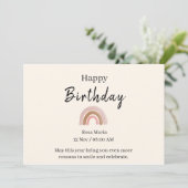 Printable Happy Birthday Kaart (Staand voorkant)