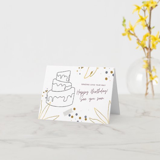 Printable Happy Birthday Ontwerp Uw Eigen Kaarten (Gele Bloem)