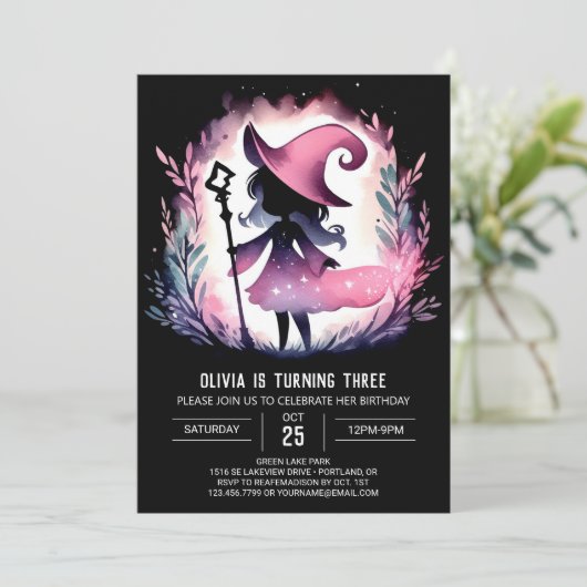 Printable Happy Wizard Verjaardag Kaart (Staand voorkant)