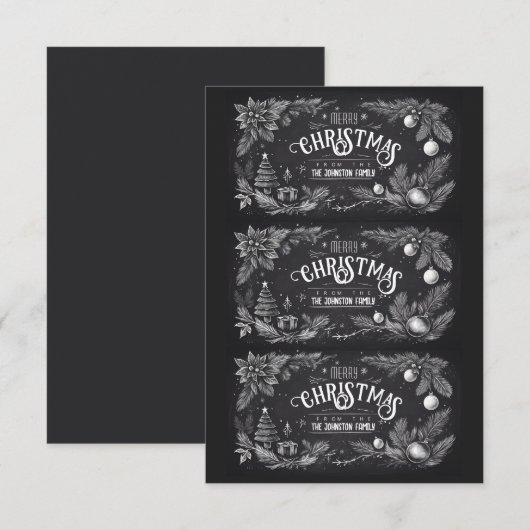 Printable Homemade Christmas Gift Labels Kaart (Voorkant / Achterkant)