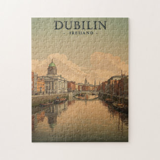 Printable Ireland Dublin Travel Art – Legpuzzel