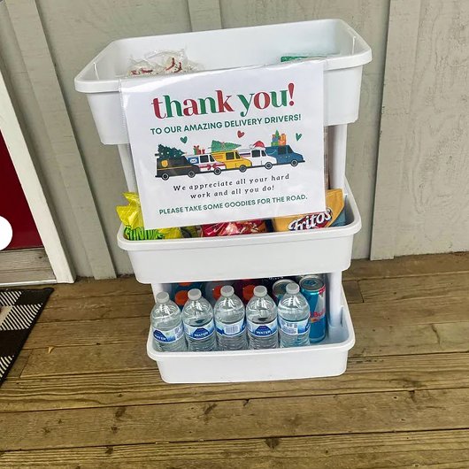 Printable Kerstmis Levering Driver Dank u teken Poster