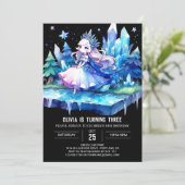 Printable Kinder Prinses Verjaardag Kaart (Staand voorkant)