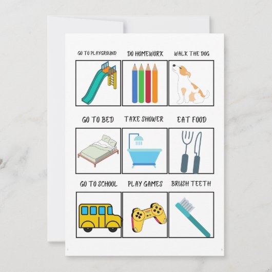 PRINTABLE KINDER ROUTINE FEESTDAGENKAART (Voorkant)