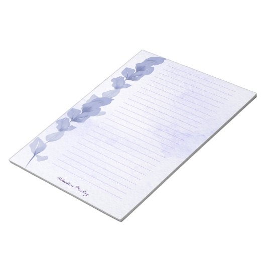 Printable Lavender Lined Paper – Personalized Notitieblok (Schuin)