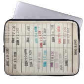 Printable Library Cards Electronics Bag Laptop Sleeve (Voorkant)
