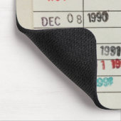 Printable Library Cards Mousepad Muismat (Hoek)