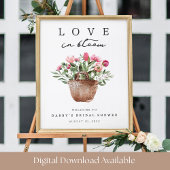 Printable Love in Bloom Bridal Shower Welcome Sign Poster