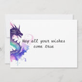 Printable Majestic Dragon Verjaardag Kaart (Achterkant)