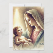 Printable Mary & Baby Jesus Geboorteplaats Scrapbo Kaart (Voorkant)