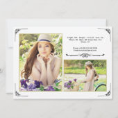 Printable Model Comp Card Kaart (Achterkant)