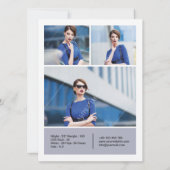 Printable MOdeling Comp Card Kaart (Achterkant)