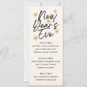 Printable New Years Eve Menu Kaart (Voorkant)
