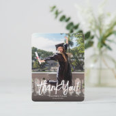 Printable Opgewonden Afstuderen Dank u Foto Kaart (Staand voorkant)