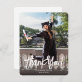 Printable Opgewonden Afstuderen Dank u Foto Kaart (Voorkant / Achterkant)