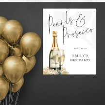 Printable Parels Prosecco Welkom bij Hen Party