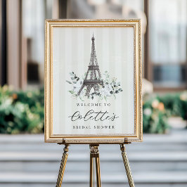 Printable Paris Bloom Vrijgezellenfeest Welkomstbo Poster