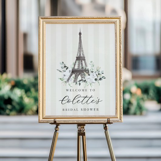 Printable Paris Bloom Vrijgezellenfeest Welkomstbo Poster