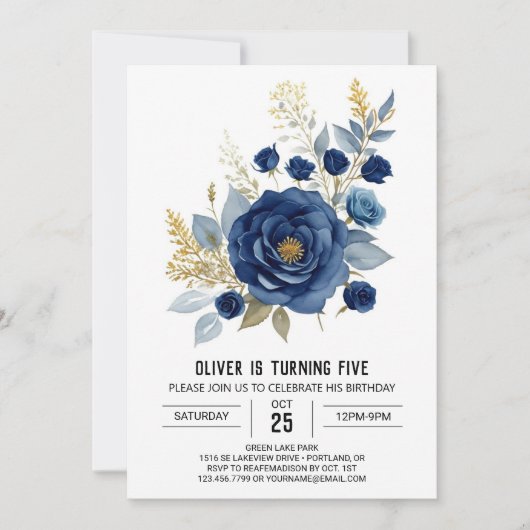 Printable Pastel Bloemen Verjaardag Kaart (Voorkant)