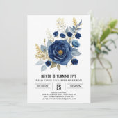 Printable Pastel Bloemen Verjaardag Kaart (Staand voorkant)