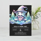 Printable Pastel Wizard Verjaardag Kaart (Staand voorkant)