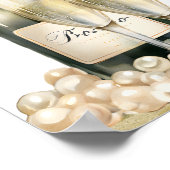 Printable Pearls Prosecco Welkom bij Vrijgezellenf Poster (Hoek)