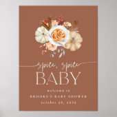 Printable Pumpkin Spice Baby shower Welkomstbord Poster (Voorkant)