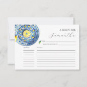 Printable Recept Kaarten Blauwe en Gele Citroen (Voorkant)