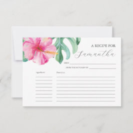 Printable Recept Kaarten Waterverf Bloemen