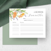 Printable Recept Kaarten Waterverf Bloemen