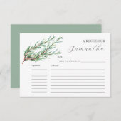 Printable Recept Kaarten Waterverf Rozemarijn (Voorkant / Achterkant)
